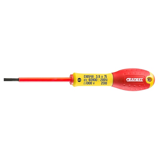 EXPERT by FACOM® Screwdriver for slotted head screws 3.5x75 mm Insulated 1000V