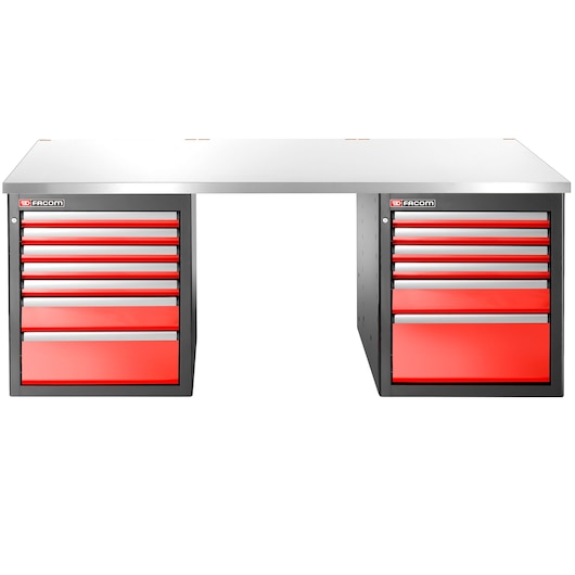 JLS3 workbench 13 low version drawers stainless worktop
