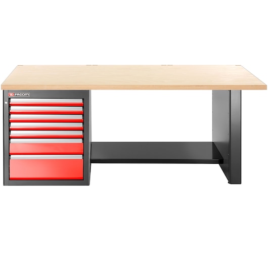 JLS3 workbench low version 7 drawers wooden worktop