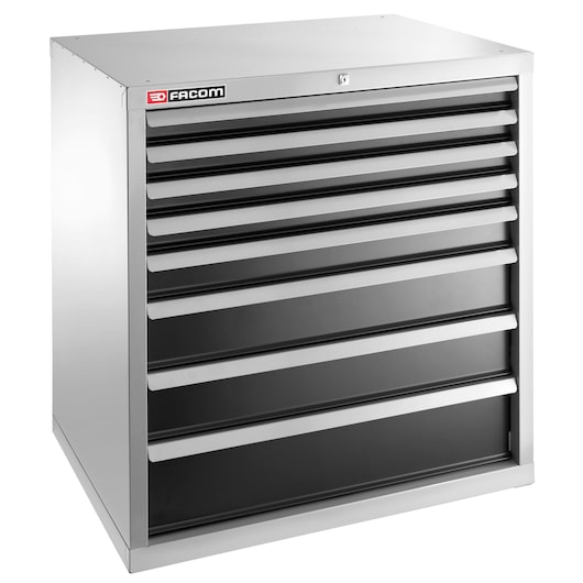 Heavy Load Industrial Cabinet, 8 Drawers 840 x 570 mm, Safety Lock System