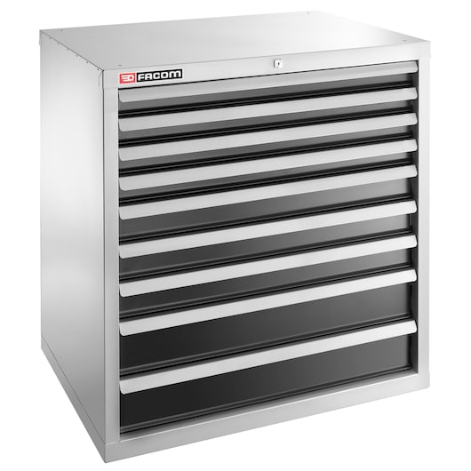 Heavy Load Industrial Cabinet, 9 Drawers 840 x 570 mm, Safety Lock System
