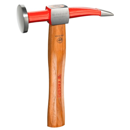 Hammer with round domed face and curved pein