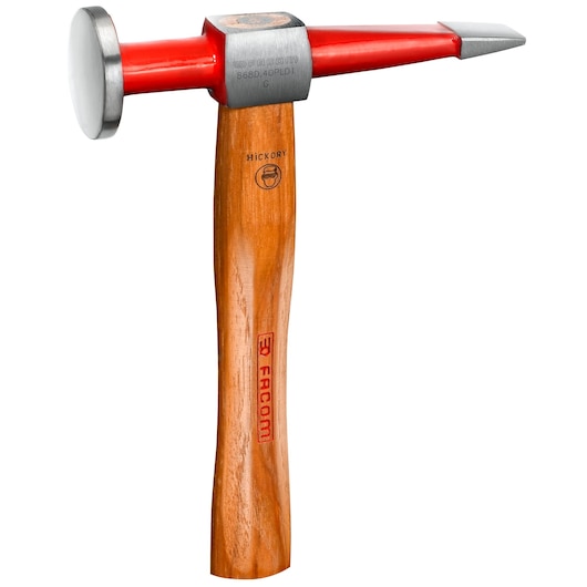 Hammer with round flat face and straight pein