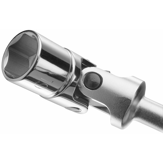 Universal-joint tee socket wrench, 12 mm
