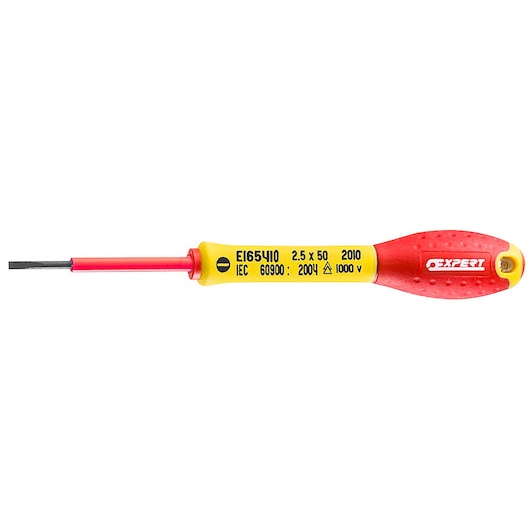 EXPERT by FACOM® Screwdriver for slotted head screws 2.5x50 mm Insulated 1000V