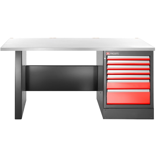 JLS3 workbench high version 7 drawers stainless worktop