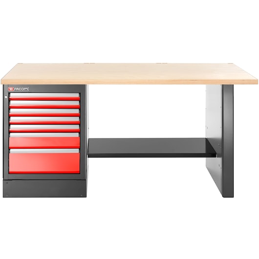 JLS3 workbench high version 7 drawers wooden worktop