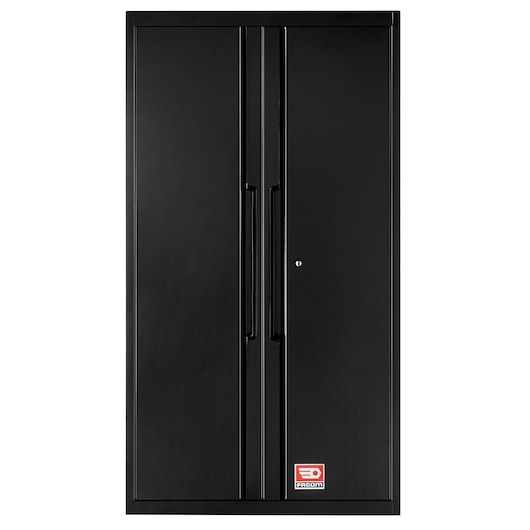 Front view of tall storage cabinet 1000mm RWS2 black