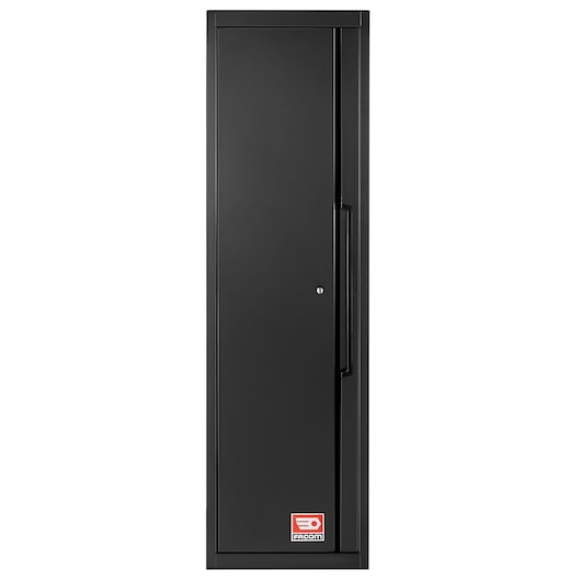 Front view of tall storage cabinet 500mm RWS2 black