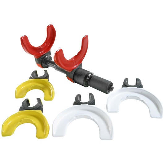 Spring compressor, universal system with interchangeable forks